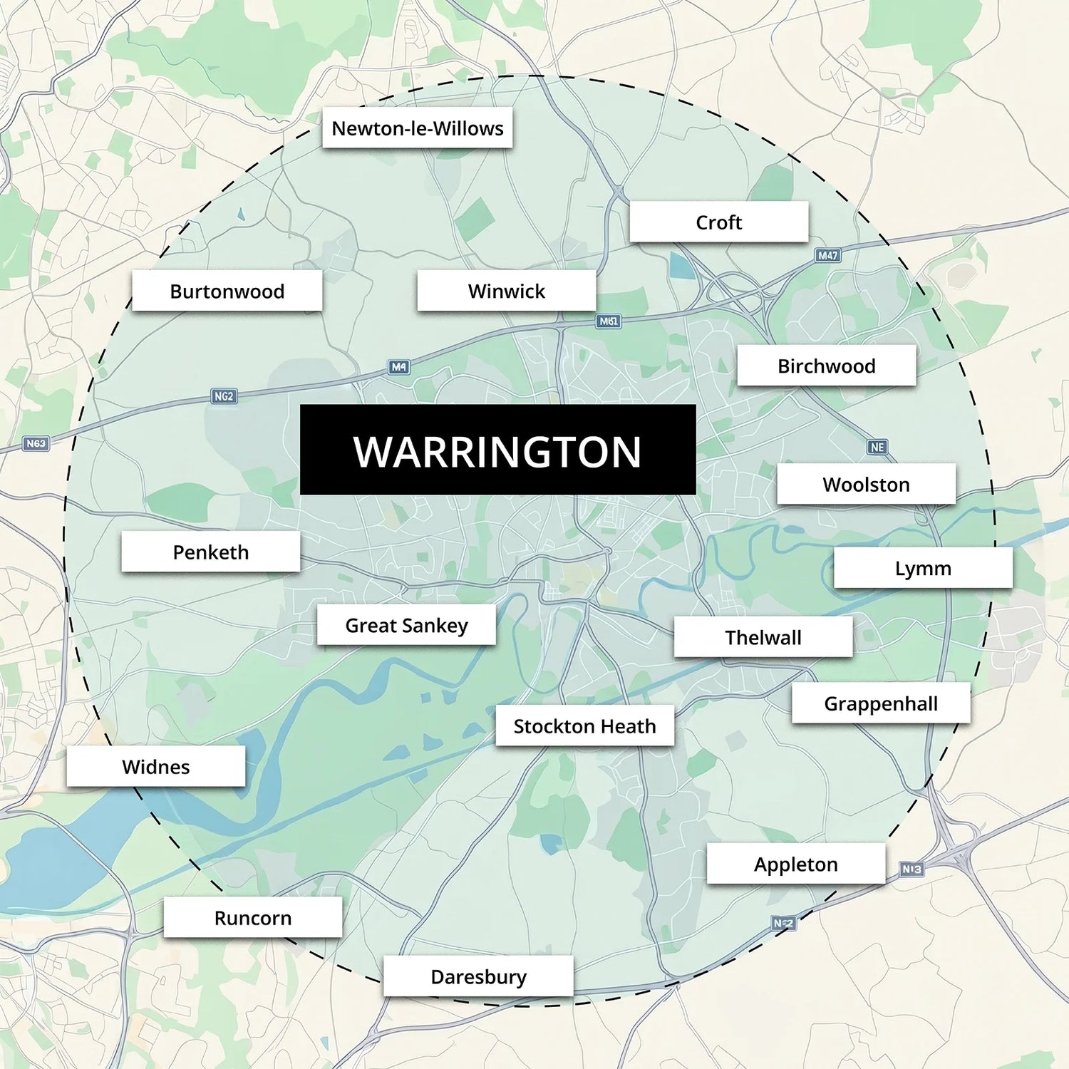 Swap-a-Tap installation coverage area around Warrington